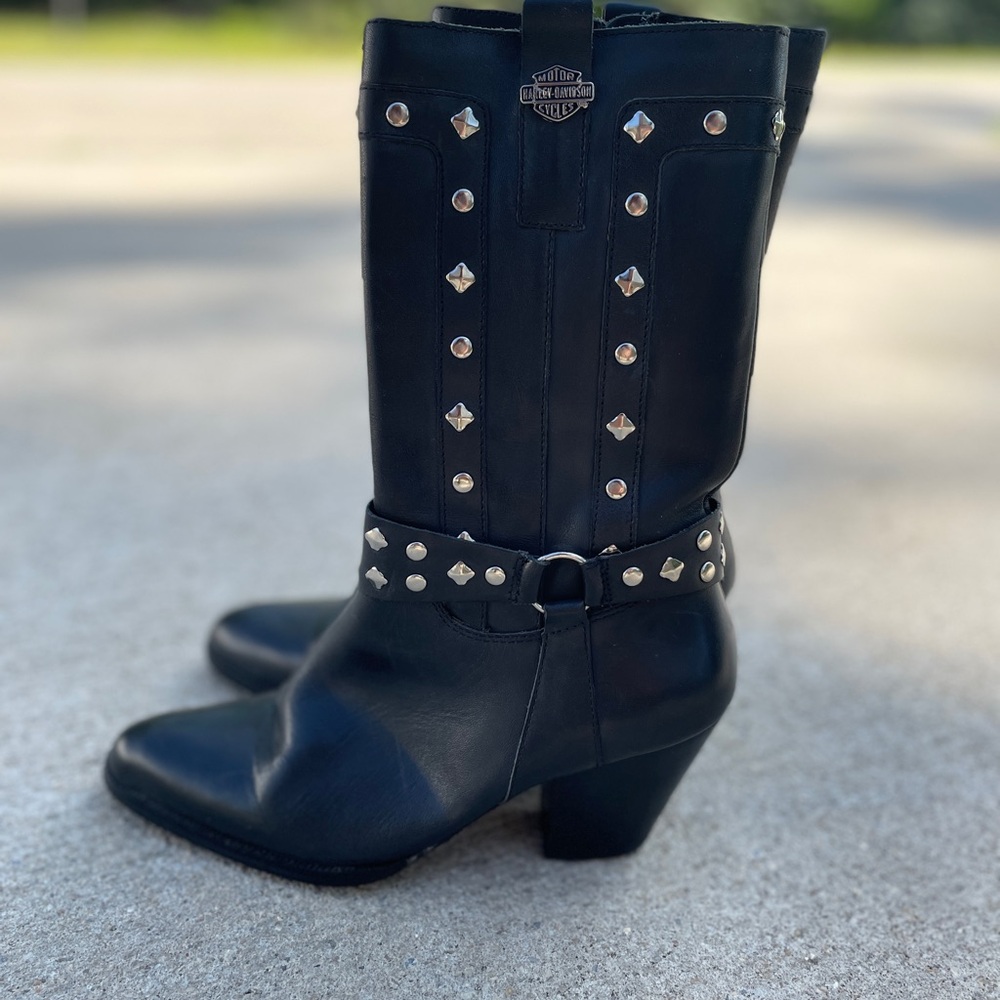 Harley-Davidson Black Studded Women's Boots